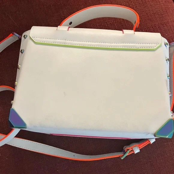 Michael Kors White Crossbody Bag with Neon Accents - Picture 4 of 4